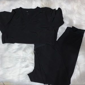 Black scrubs set